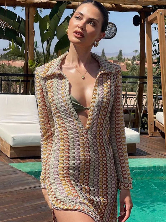 Lana Crochet Maxi Dress - Earth