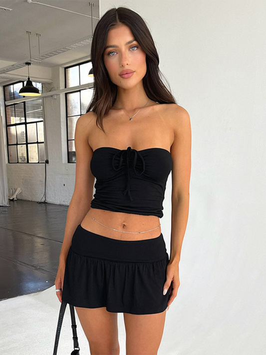 The Bessy Skort Twin Set Black