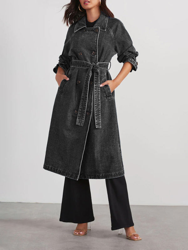 The Emma™ Long Denim Cotton Coat