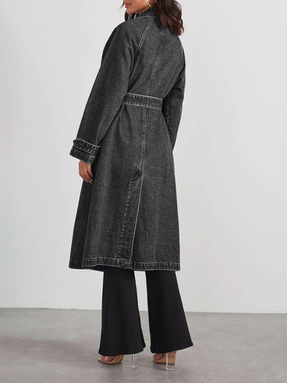 The Emma™ Long Denim Cotton Coat