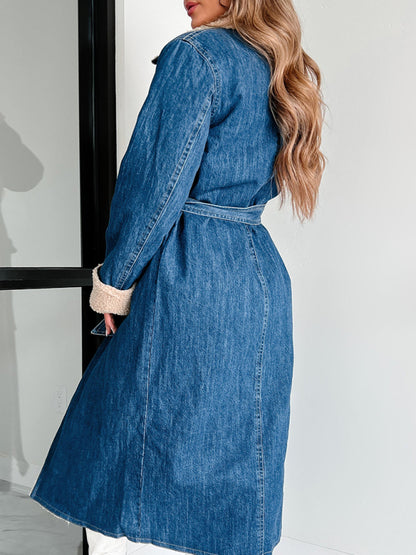 Ella™ Lambswool Lined Denim Coat