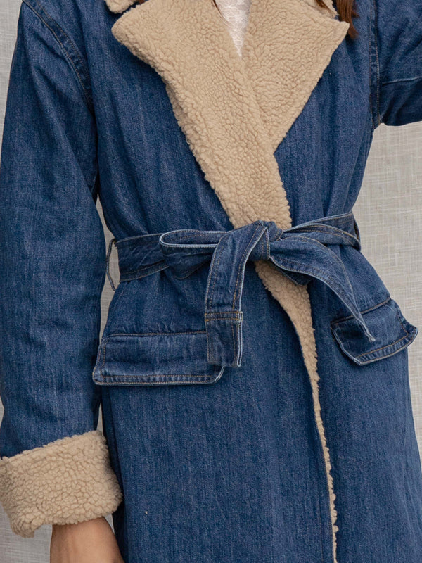 Ella™ Lambswool Lined Denim Coat