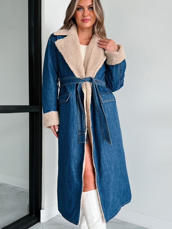 Ella™ Lambswool Lined Denim Coat