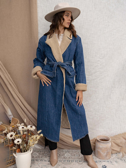 Ella™ Lambswool Lined Denim Coat